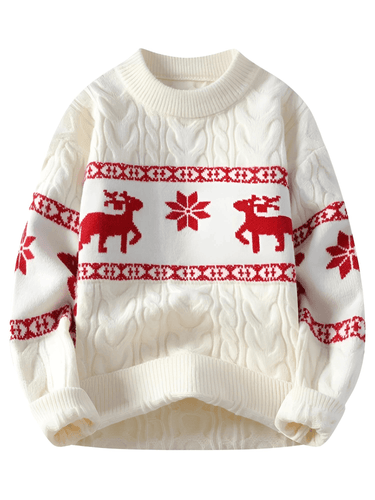 Men's Deer Christmas Jumpers High-End Luxury Cashmere Blend Sweaters Men Thick Warm Men's Sweaters -, Sweater , Drestiny , Australia, Black, Dark Grey, Khaki, L, Long Sleeves, M, New Zealand, Pullovers, Red, Sweaters, United Kingdom, United States, White, XL, XXL, XXXL , Drestiny , www.shopdrestiny.com